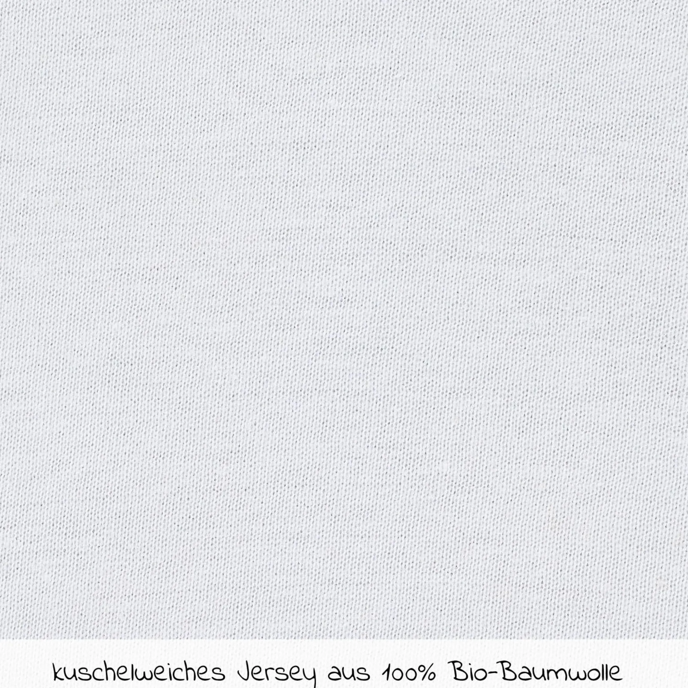 Spannbetttuch 2er Pack aus Bio-Baumwolle für Kinderbett 60 x 120 / 70 x 140 cm - Weiß