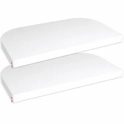 Spannbetttuch 2er Pack Deluxe aus Jersey für Beistellbett Original 89 x 50 cm - Weiß - Kollektion 2024