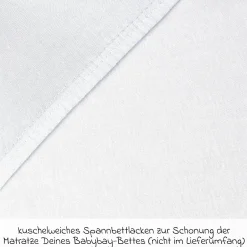 Spannbetttuch 2er Pack Deluxe aus Jersey für Beistellbett Original 89 x 50 cm - Weiß - Kollektion 2024