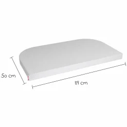 Spannbetttuch 2er Pack Deluxe aus Jersey für Beistellbett Maxi, Midi, Boxspring, Comfort, Comfort Plus 89 x 50 cm - Zartgrau - Kollektion 2024