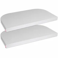 Spannbetttuch 2er Pack Deluxe aus Jersey für Beistellbett Original 89 x 50 cm - Zartgrau - Kollektion 2024