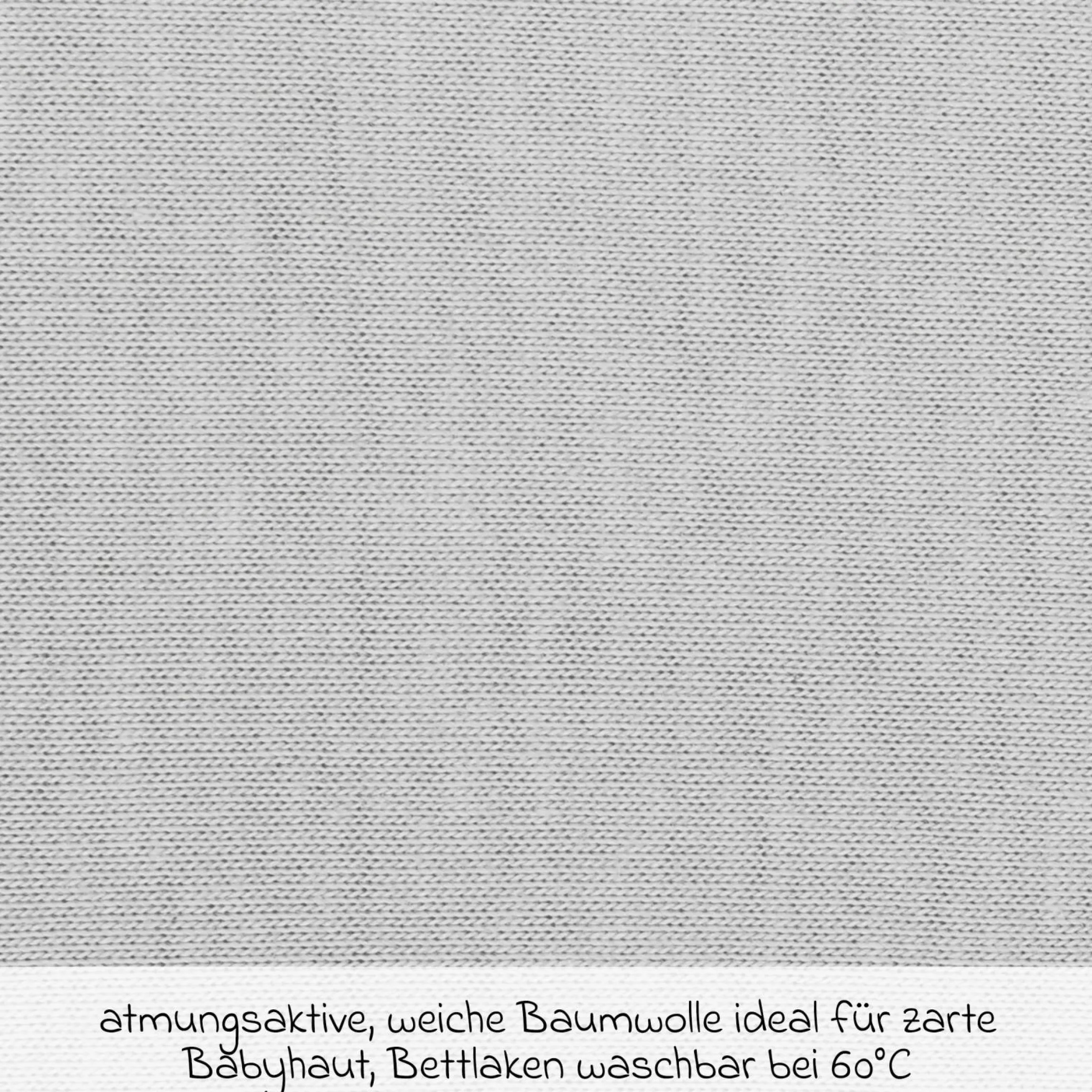 Spannbetttuch 2er Pack Deluxe aus Jersey für Beistellbett Original 89 x 50 cm - Zartgrau - Kollektion 2024