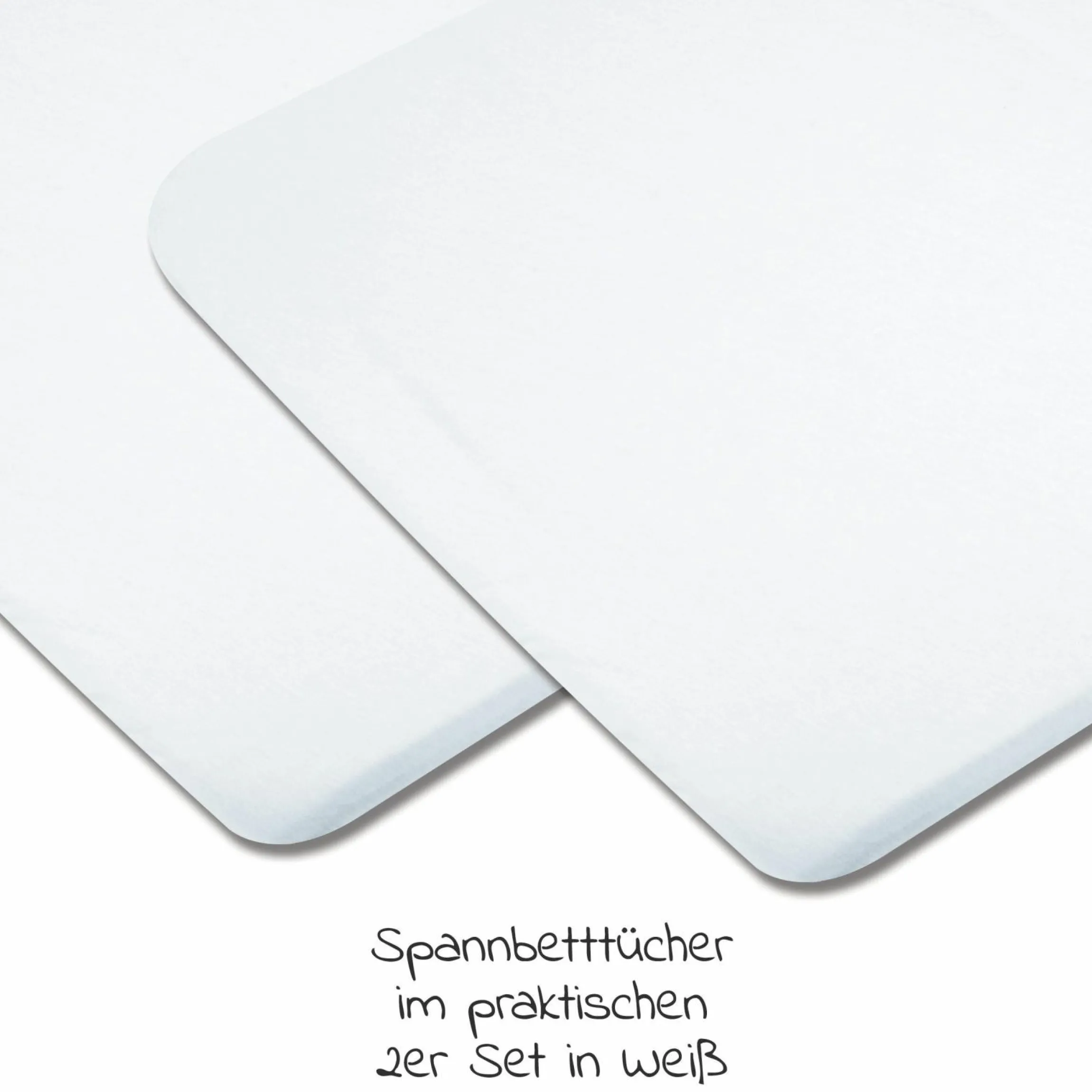 Spannbetttuch 2er Pack für Reisebett Swift für Kleinkinder - Weiß - Kollektion 2025