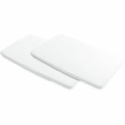 Spannbetttuch 2er Pack für Reisebett Iris 2 - White - Kollektion 2025