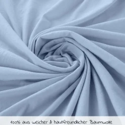 Spannbetttuch 2er Pack für kleine Matratzen 40 x 90 cm - Hellblau