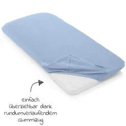 Spannbetttuch 2er Pack für kleine Matratzen 40 x 90 cm - Hellblau