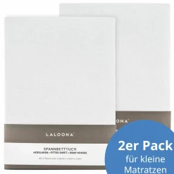 Spannbetttuch 2er Pack für kleine Matratzen 40 x 90 cm - Weiß