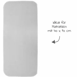 Spannbetttuch 2er Pack für kleine Matratzen 40 x 90 cm - Hellgrau