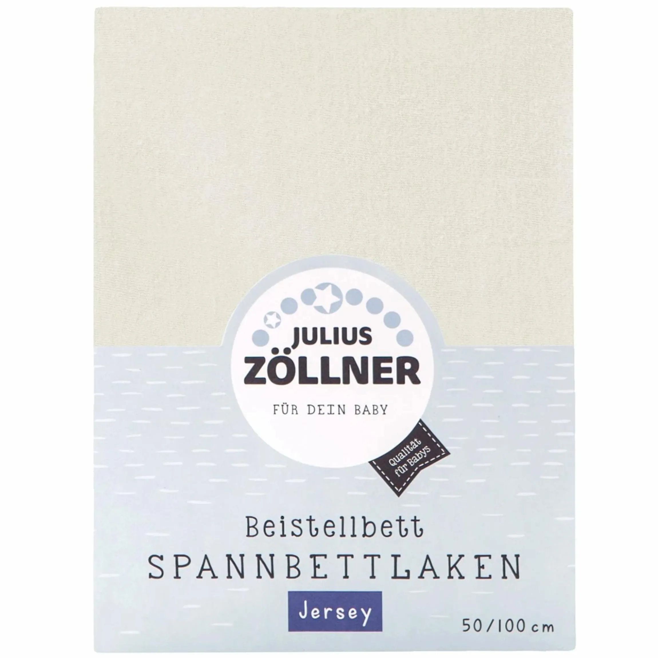 Spannbetttuch für Beistellbett 50 x 100 cm - Ecru