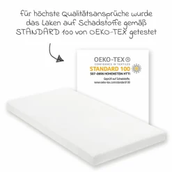 Spannbetttuch für Beistellbett 50 x 100 cm - Weiß