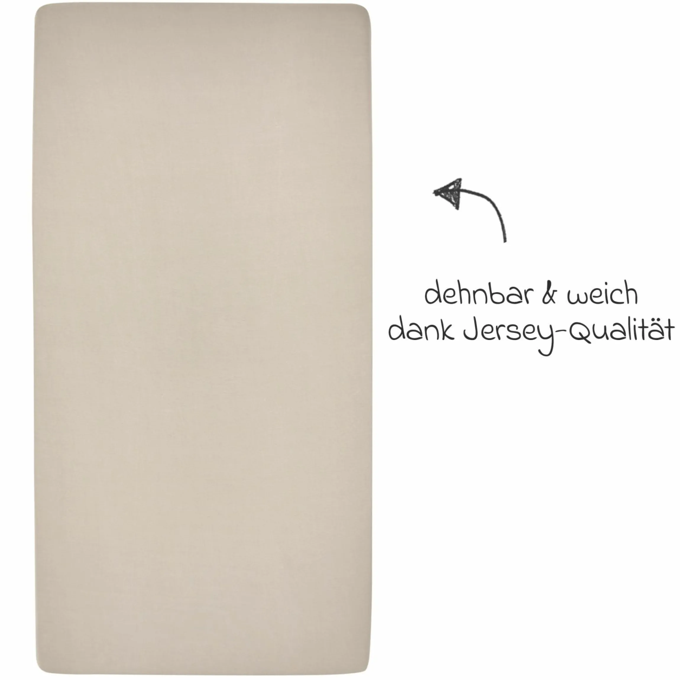 Spannbetttuch für Kinderbett 70 x 140 cm - Sand