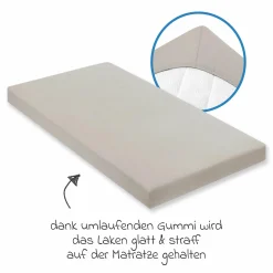 Spannbetttuch für Kinderbett 60 x 120 / 70 x 140 cm - Taupe