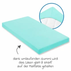 Spannbetttuch für Kinderbett 60 x 120 / 70 x 140 cm - Mint