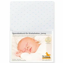 Spannbetttuch für Kinderbett - 2er Pack 60 x 120 / 70 x 140 cm - Sternchen - Hellblau