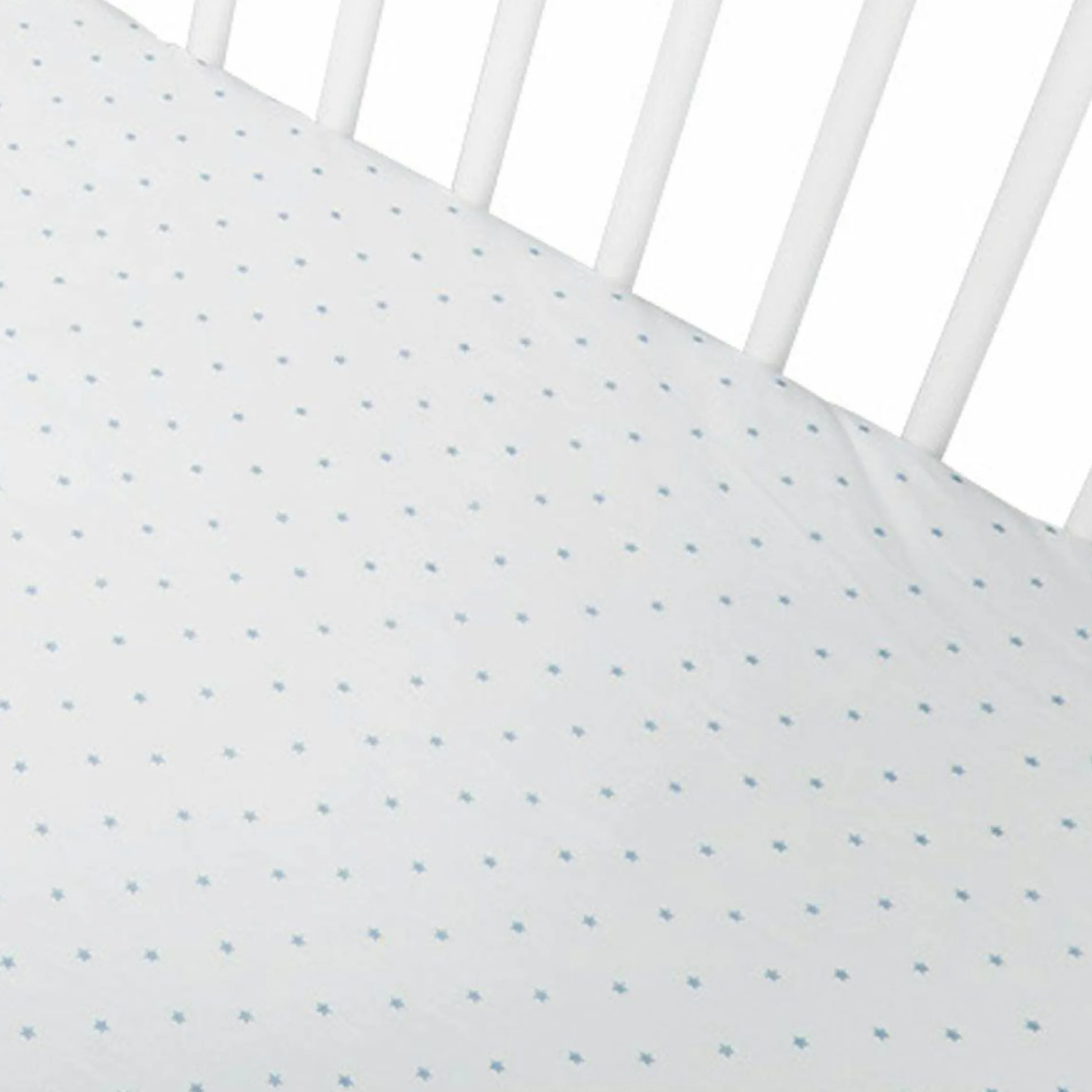 Spannbetttuch für Kinderbett - 2er Pack 60 x 120 / 70 x 140 cm - Sternchen - Hellblau