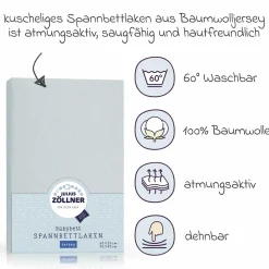 Spannbetttuch für Kinderbett 60 x 120 / 70 x 140 cm - Denim