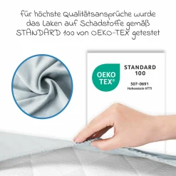 Spannbetttuch für Kinderbett 60 x 120 / 70 x 140 cm - Denim