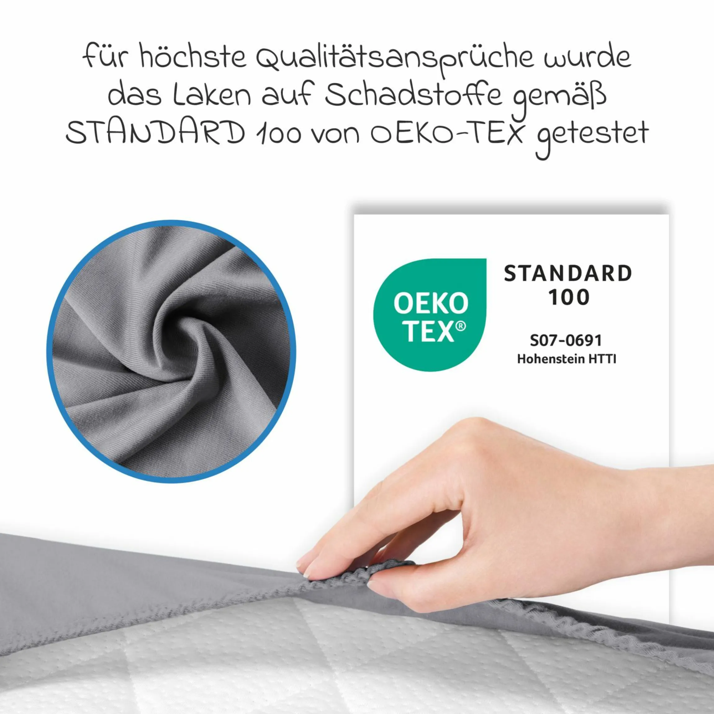 Spannbetttuch für Kinderbett 60 x 120 / 70 x 140 cm - Anthracite