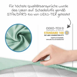 Spannbetttuch für kleine Matratzen 40 x 90 cm - Salbei