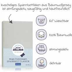 Spannbetttuch für kleine Matratzen 40 x 90 cm - Graugrün