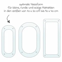 Spannbetttuch für kleine Matratzen 40 x 90 cm - Taupe
