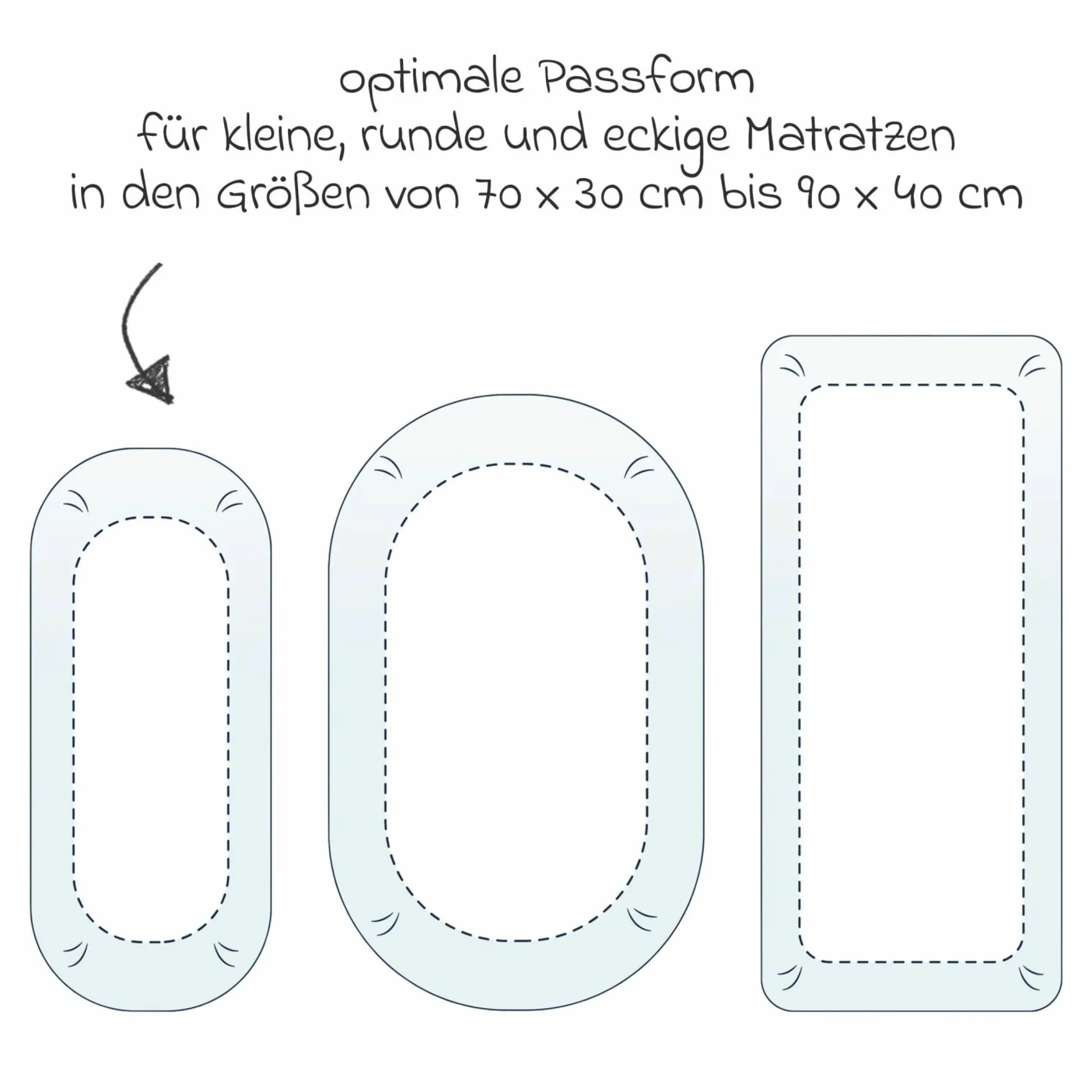 Spannbetttuch für kleine Matratzen 40 x 90 cm - Taupe