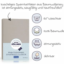 Spannbetttuch für kleine Matratzen 40 x 90 cm - Taupe