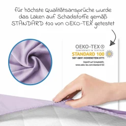 Spannbetttuch für kleine Matratzen 40 x 90 cm - Flieder