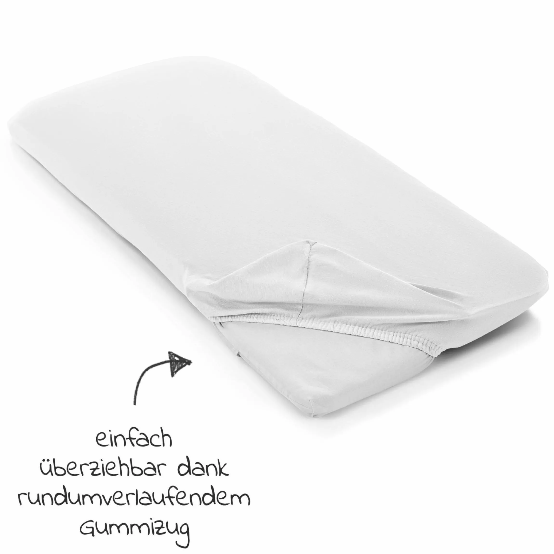 Spannbetttuch für kleine Matratzen 40 x 90 cm - Weiß