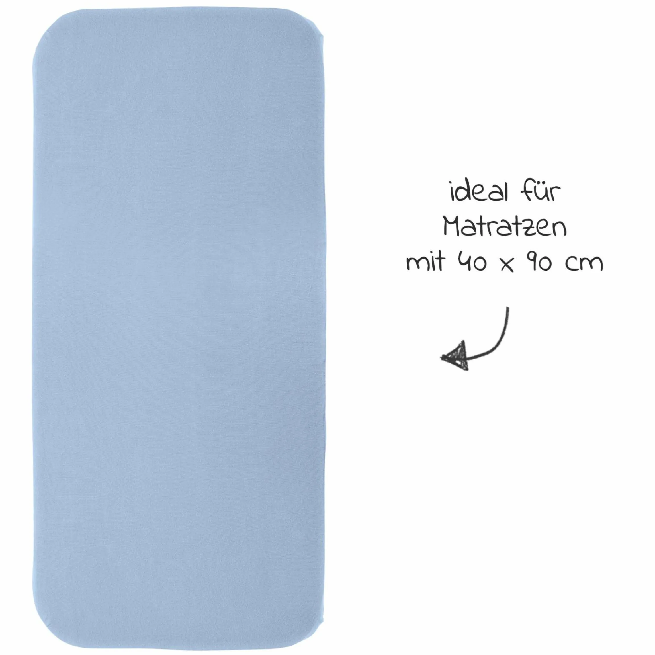 Spannbetttuch für kleine Matratzen 40 x 90 cm - Hellblau