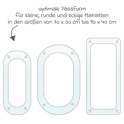 Spannbetttuch für kleine Matratzen 40 x 90 cm - Denim