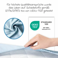 Spannbetttuch für kleine Matratzen 40 x 90 cm - Denim