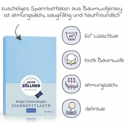 Spannbetttuch für kleine Matratzen 40 x 90 cm - Babyblau