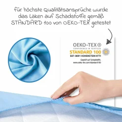 Spannbetttuch für kleine Matratzen 40 x 90 cm - Babyblau