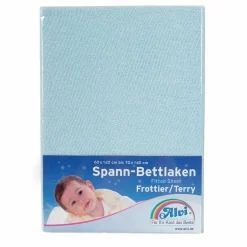 Spannbetttuch Frottee für Kinderbett 60 x 120 / 70 x 140 cm - Bleu