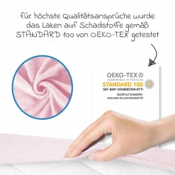 Spannbetttuch Frottee für Kinderbett 60 x 120 / 70 x 140 cm - Rosa