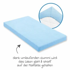 Spannbetttuch Frottee für Kinderbett 60 x 120 / 70 x 140 cm - Hellblau
