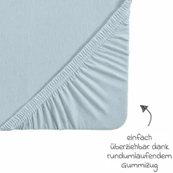 Spannbetttuch Jersey aus 100% Organic Bio-Baumwolle GOTS 47 x 90 / 40 x 90 cm - Lil Planet - Türkis