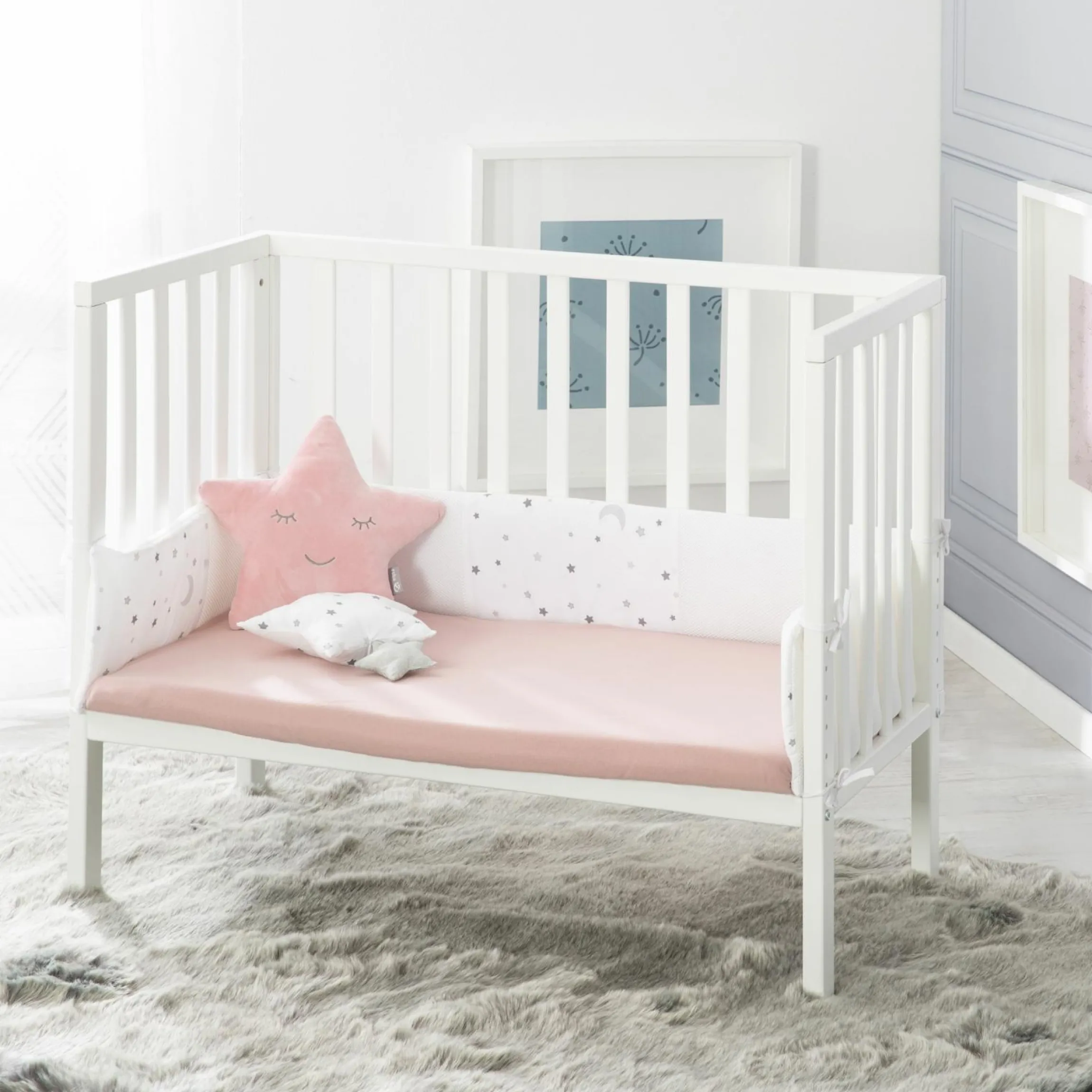 Spannbetttuch Jersey aus 100% Organic Bio-Baumwolle GOTS 45 x 90 / 40 x 90 cm - Lil Planet - Rosa