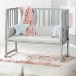 Spannbetttuch Jersey aus 100% Organic Bio-Baumwolle GOTS 46 x 90 / 40 x 90 cm - Lil Planet - Grau