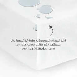 Spannbetttuch wasserdicht 70 x 140 cm - Weiß