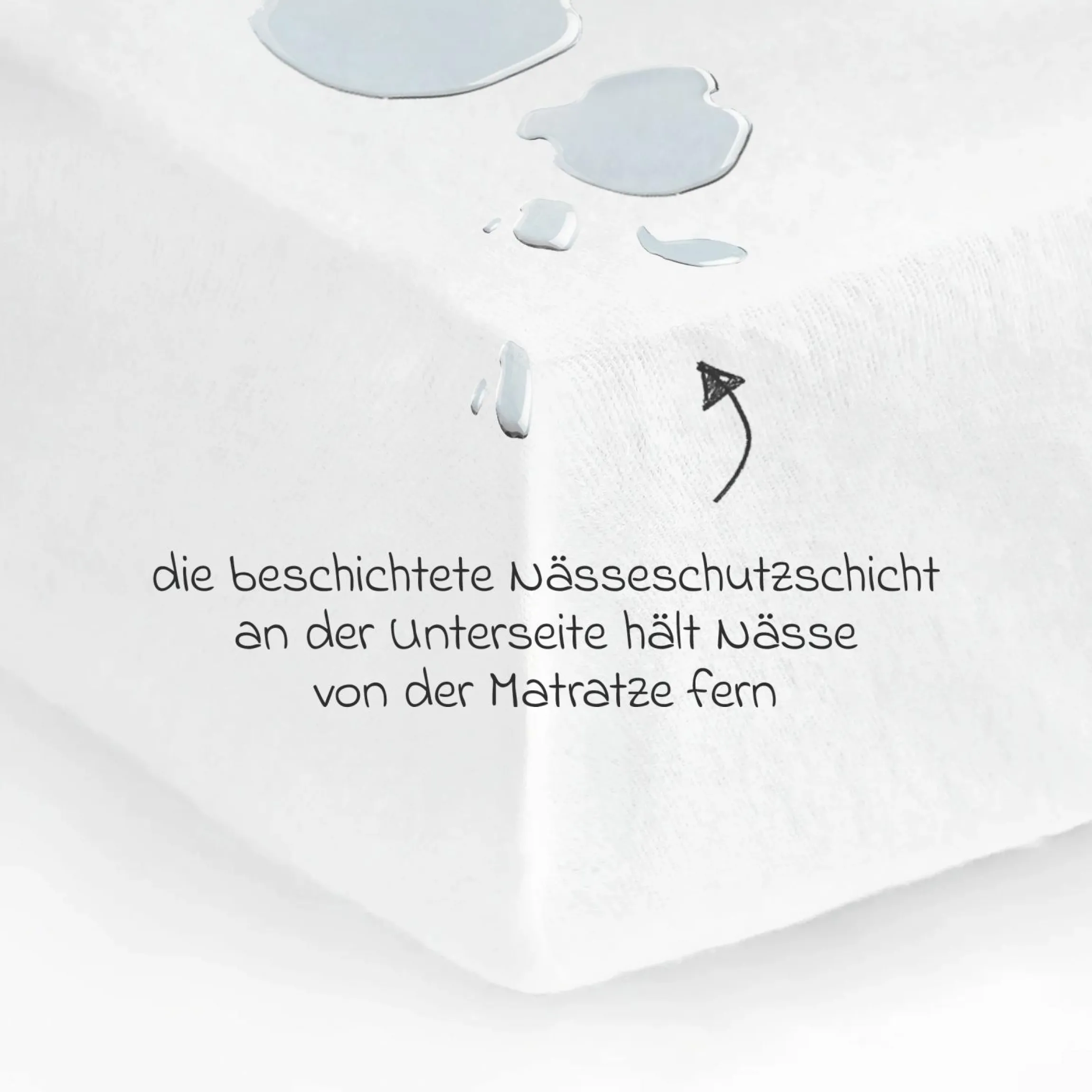Spannbetttuch wasserdicht 70 x 140 cm - Weiß