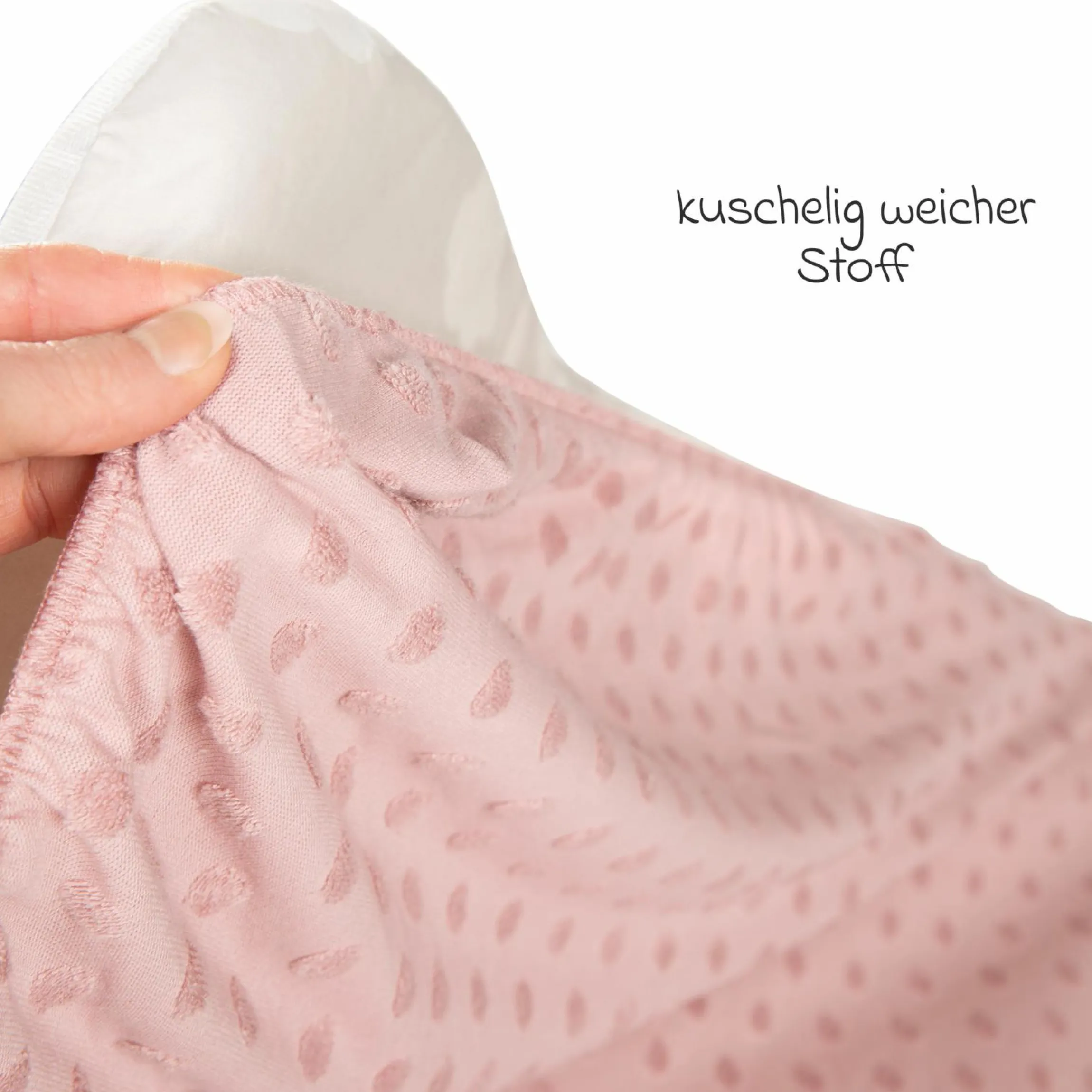 Spannbezug für Wickelauflagen 75 x 85 cm mit Organic Bio-Baumwolle GOTS - Lil Planet - Rosa