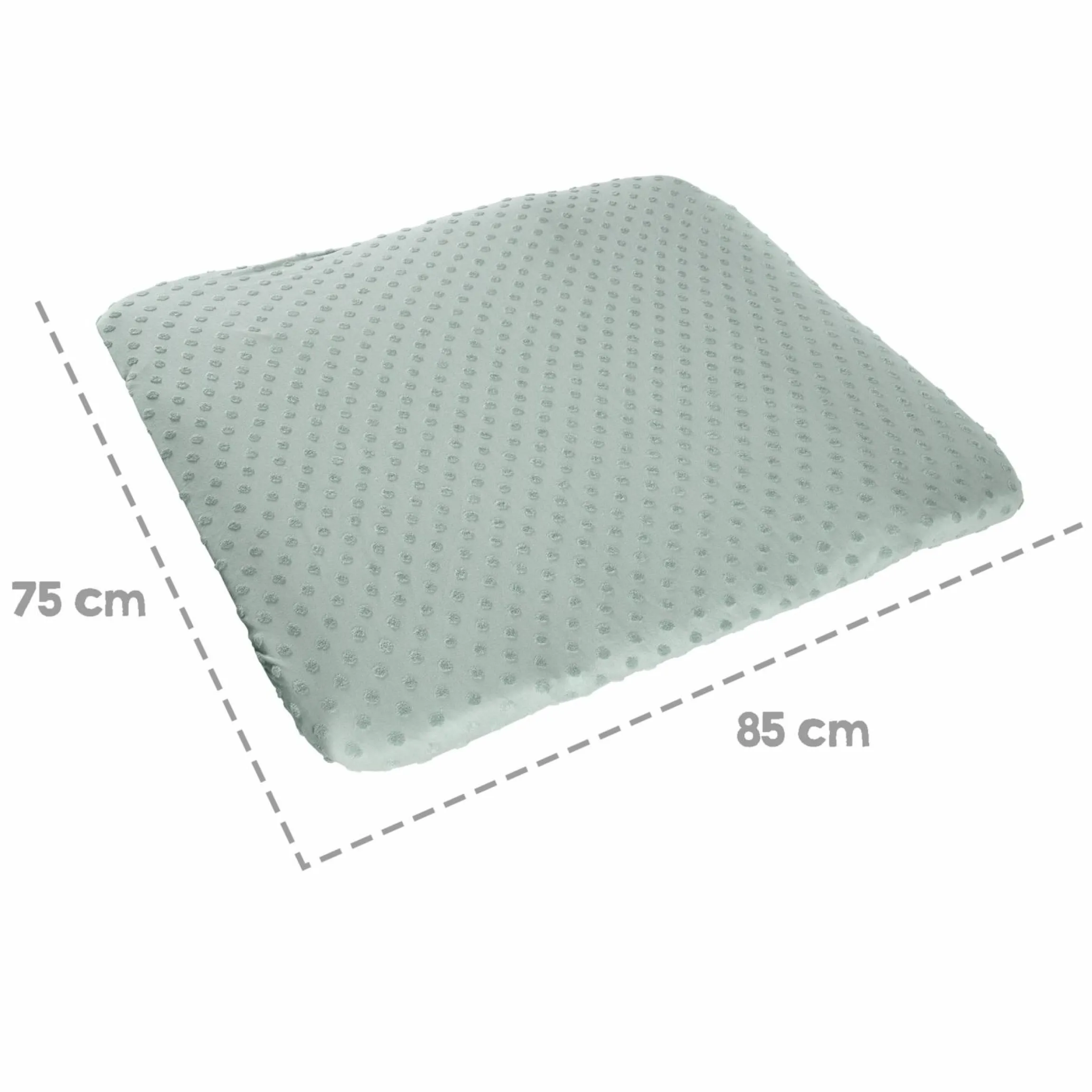 Spannbezug für Wickelauflagen 75 x 85 cm mit Organic Bio-Baumwolle GOTS - Lil Planet - Frosty Green