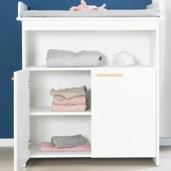 Sparset Kinderzimmer Anton mit Bett, Wickelkommode inkl. Wickelaufsatz - Weiß - Kollektion 2024