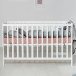 Sparset Kinderzimmer Hamburg mit Bett, Wickelkommode & 2 Canvas Boxen - Weiß