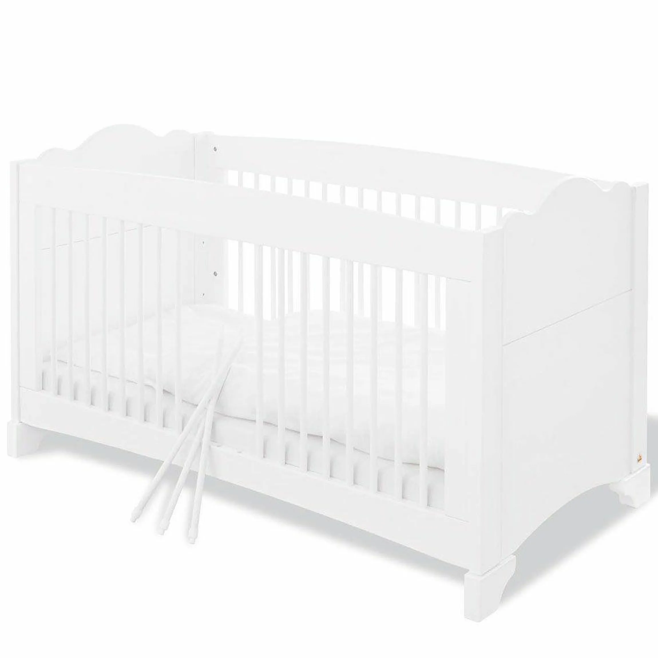 Sparset Kinderzimmer Pino mit Bett und breiter Wickelkommode - Kiefer massiv