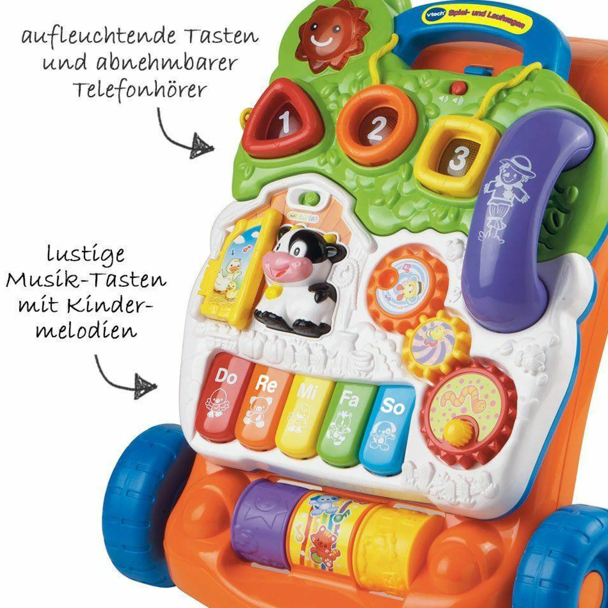Spiel- und Laufwagen 2 in 1 - Orange