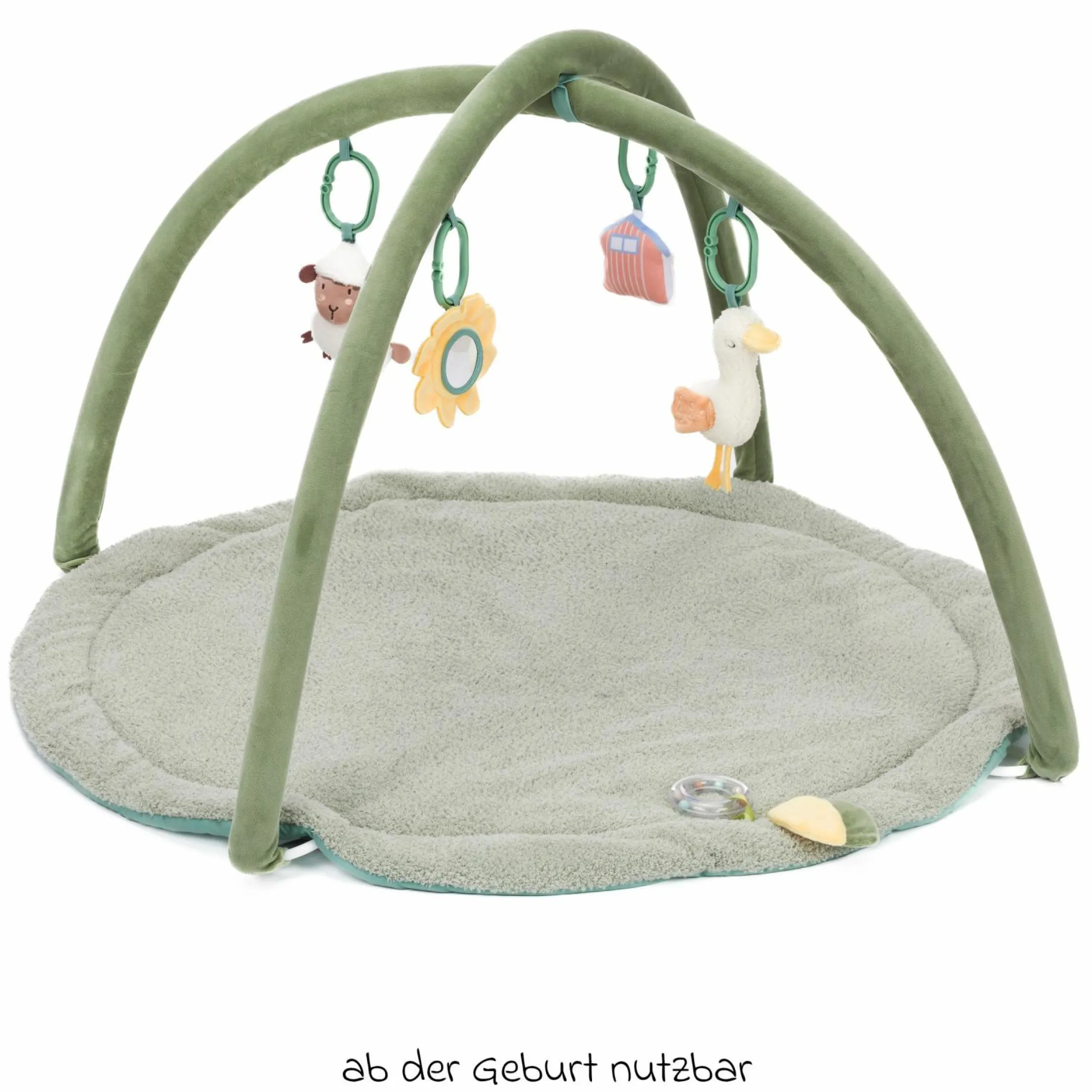 Spielbogen Tierfreunde mit 4 abnehmbaren Spielfiguren - Salbei