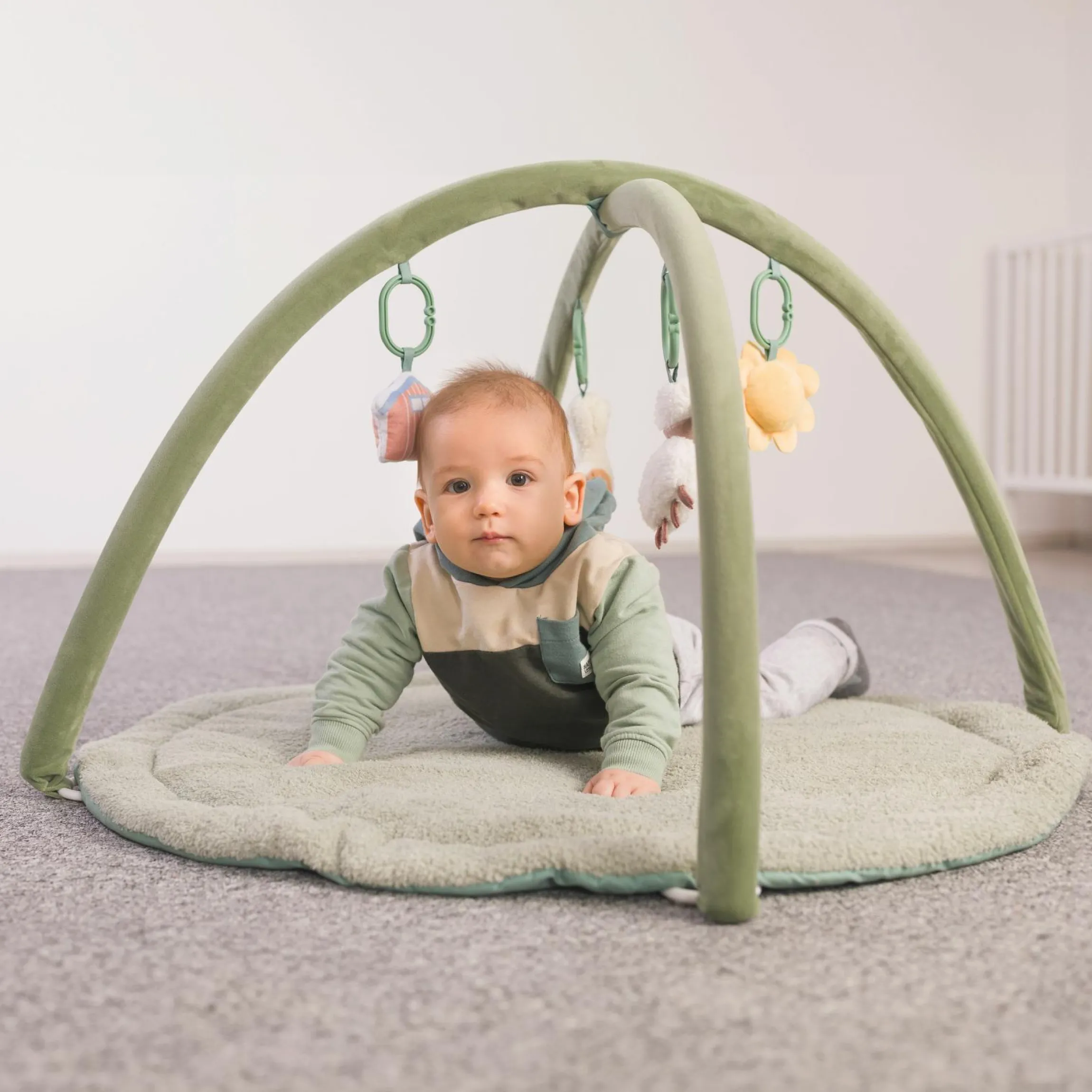 Spielbogen Tierfreunde mit 4 abnehmbaren Spielfiguren - Salbei